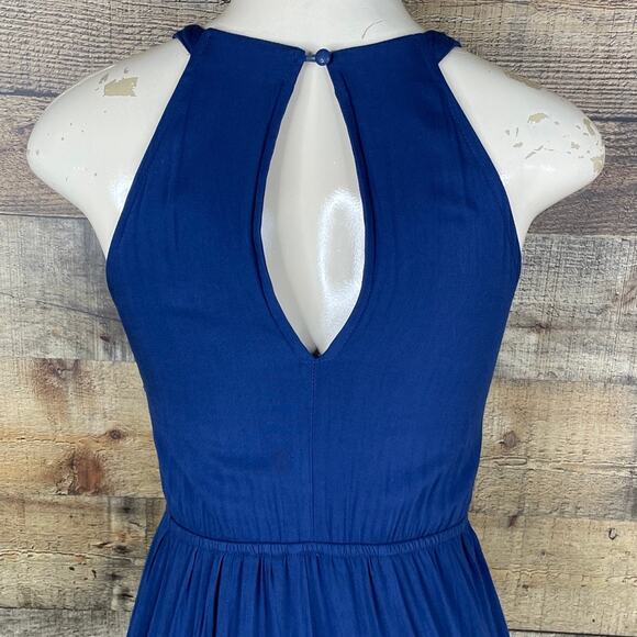 Altar'd State Mala Maxi Dress Sleeveless Crochet Lace Teal Blue Size Small - Picture 4 of 9